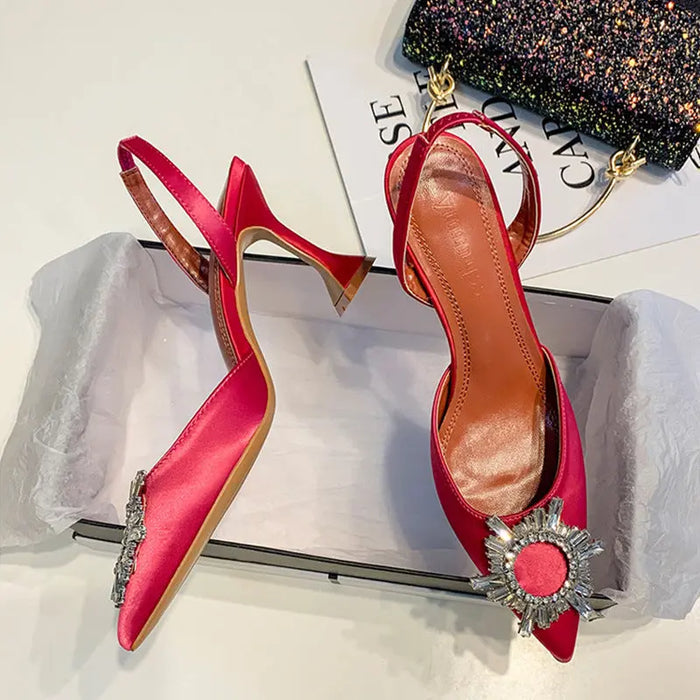 Sunflower Diamond Triangle High Heels fashionnsio