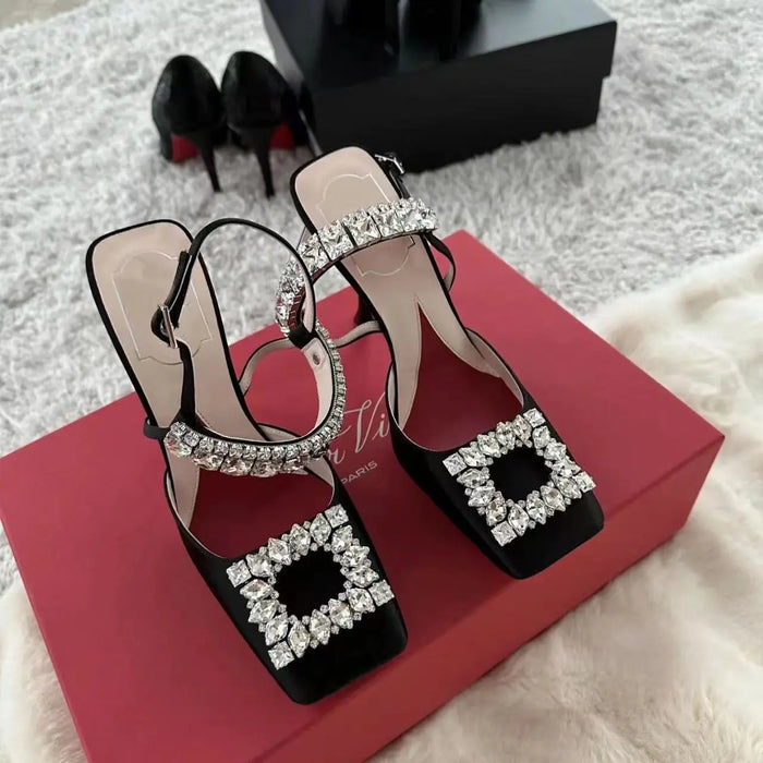 Water Diamond Square High Heel fashionnsio