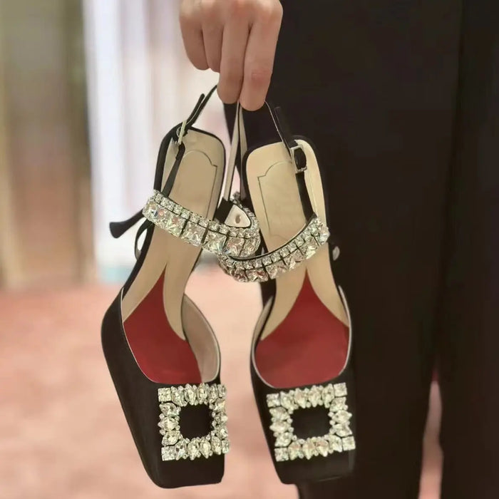 Water Diamond Square High Heel fashionnsio