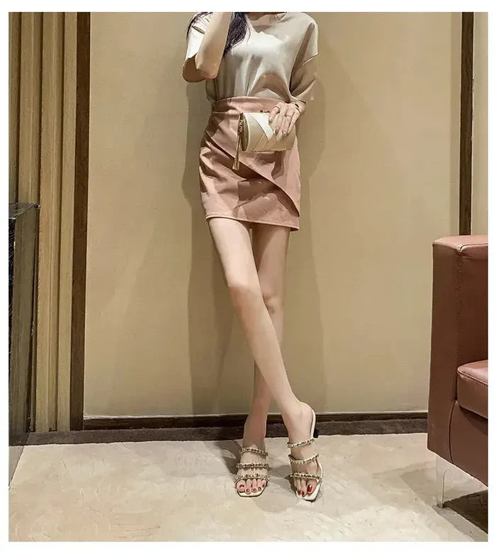 Gemstones Bling Triangle Heels fashionnsio