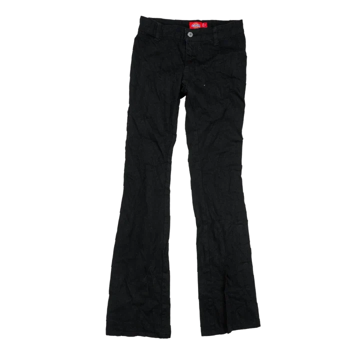 Dickies Women's Black Flared Trousers - Size 0, XXS - Army & Outdoors - Jeans