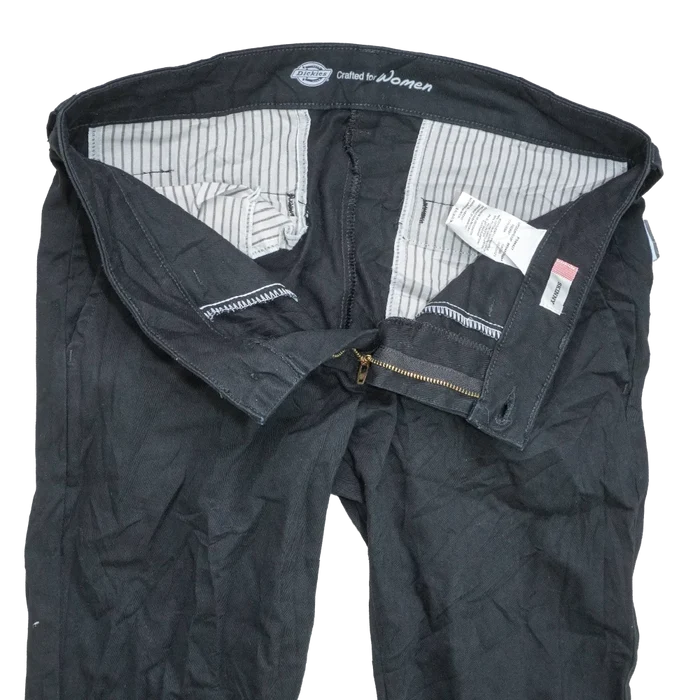 Dickies Women's Black Skinny Trousers - 8R, Medium - Army & Outdoors - Work Trousers