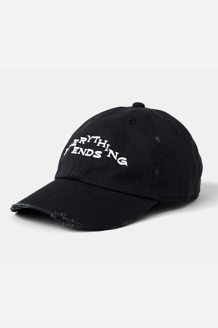 Distressed Everything Ends Cap BLK / Look Back and Laugh Books