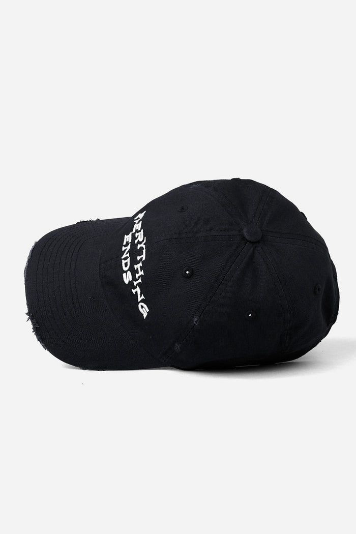 Distressed Everything Ends Cap BLK / Look Back and Laugh Books