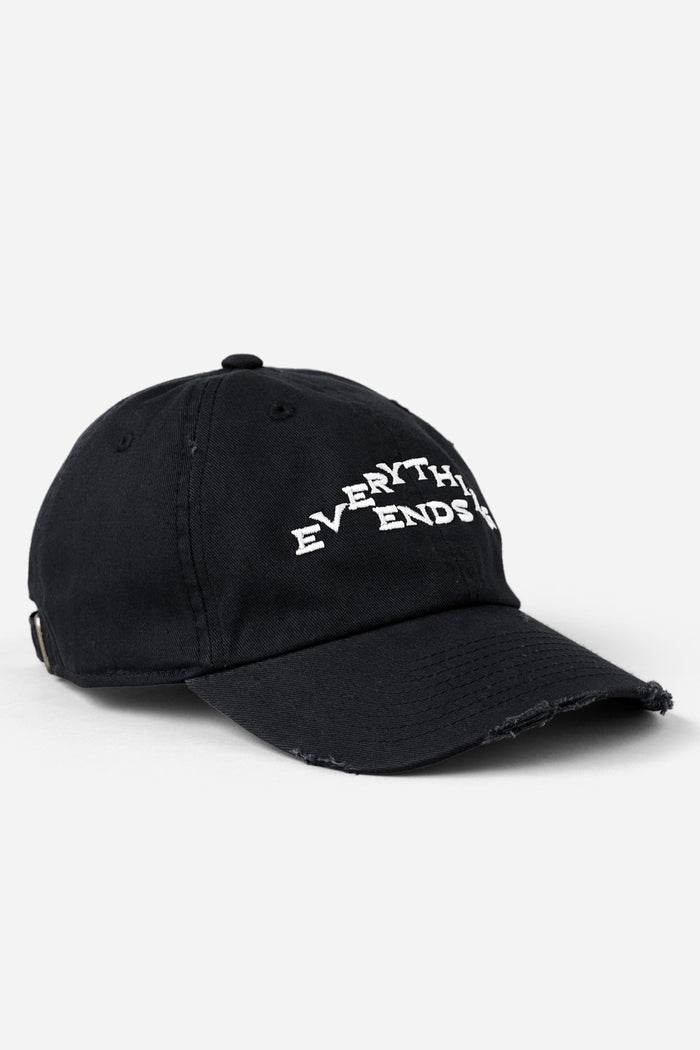 Distressed Everything Ends Cap BLK / Look Back and Laugh Books