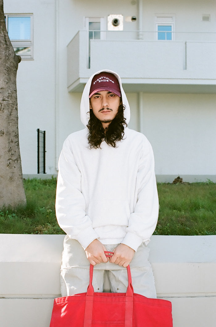 Distressed Everything Ends Cap Burgundy / Look Back and Laugh Books