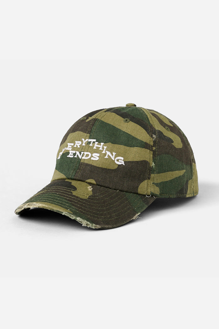 Distressed Everything Ends Cap CAMO / Look Back and Laugh Books