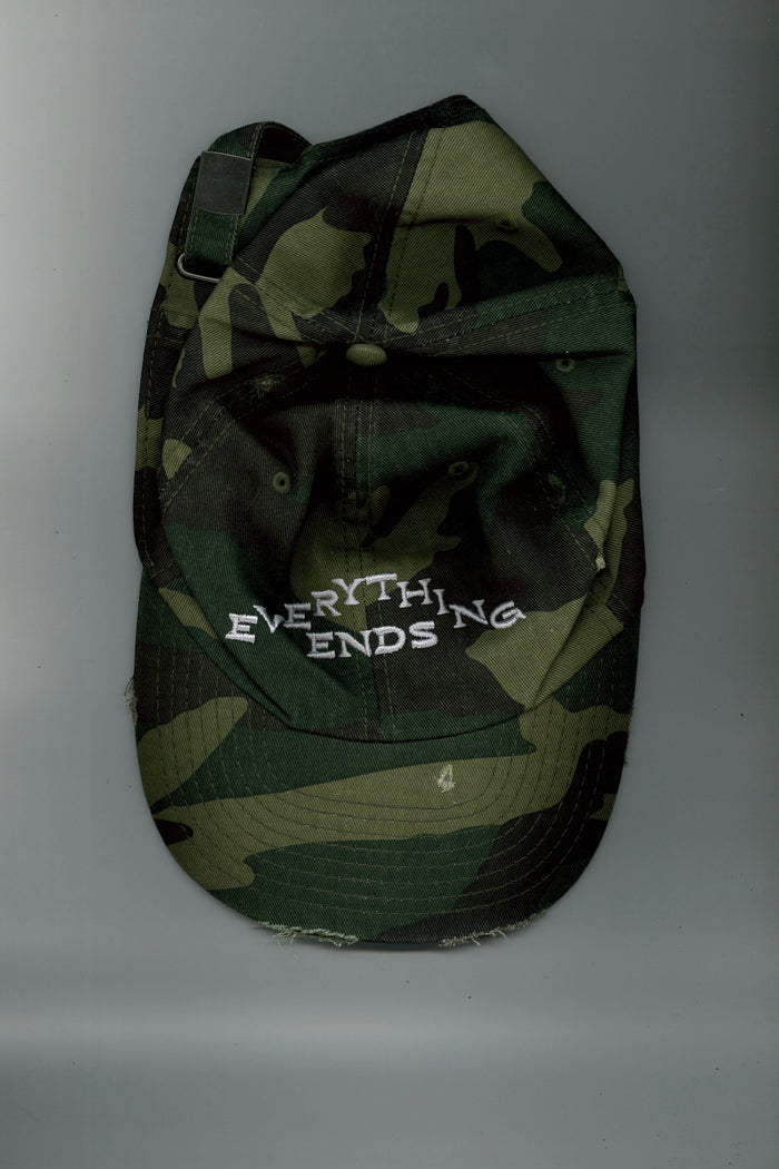 Distressed Everything Ends Cap CAMO / Look Back and Laugh Books
