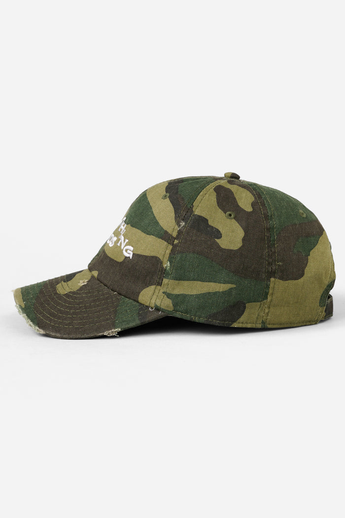 Distressed Everything Ends Cap CAMO / Look Back and Laugh Books