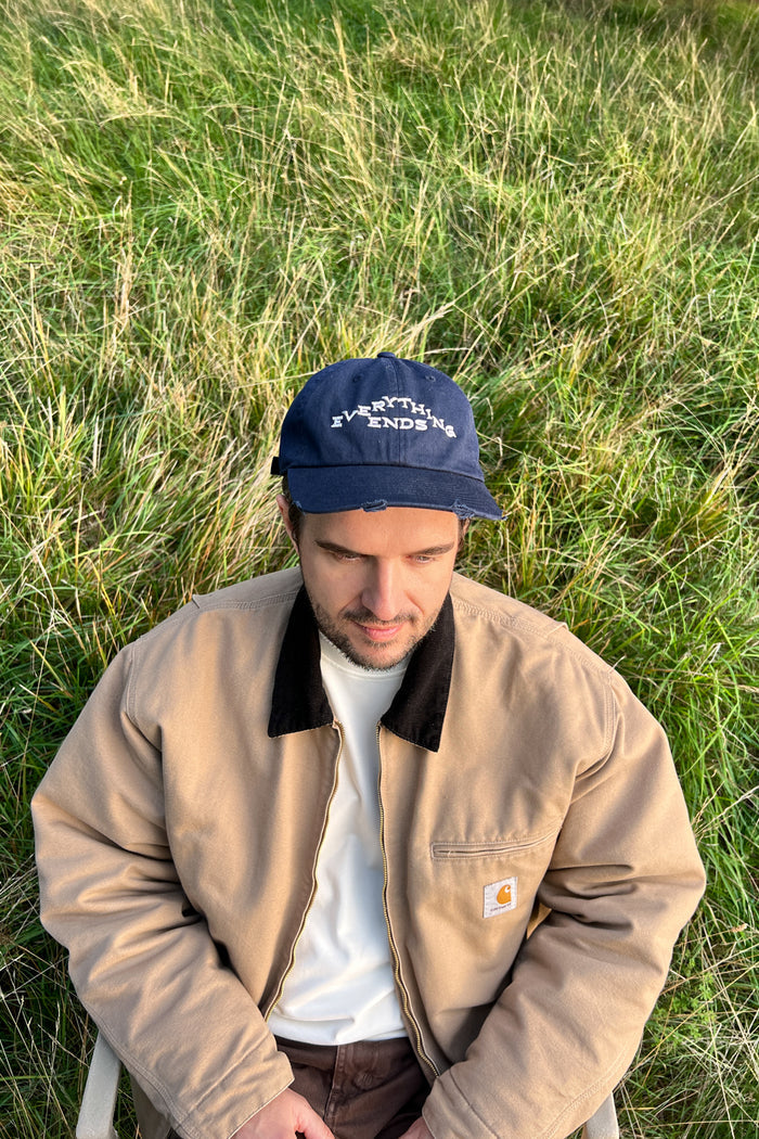 Distressed Everything Ends Cap Navy / Look Back and Laugh Books