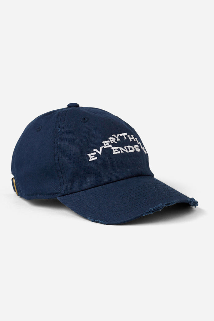 Distressed Everything Ends Cap Navy / Look Back and Laugh Books
