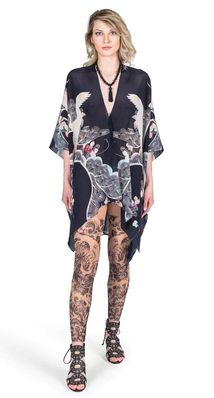 Dragon Blackwork Irezumi Tattoo Leggings