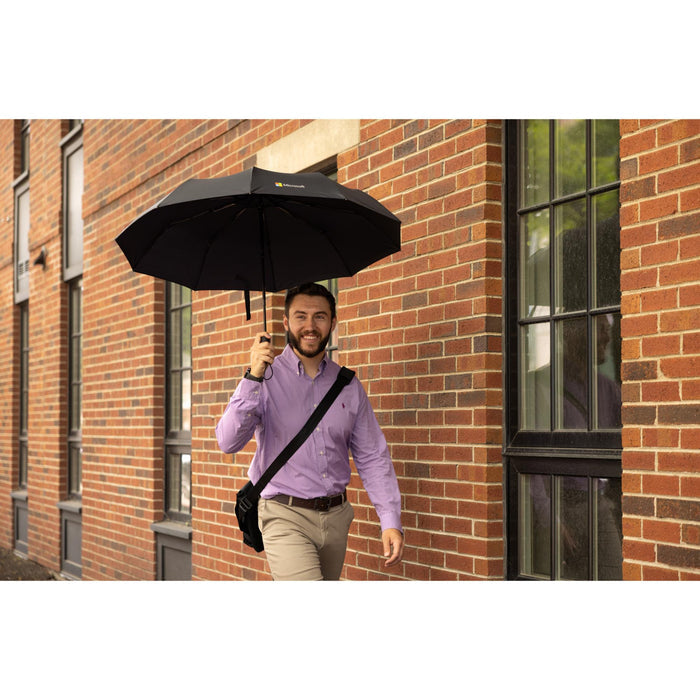 Elements 46" Recycled rPET Auto Open/Close Folding Umbrella