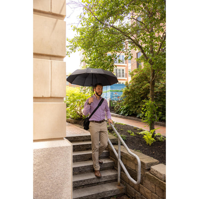 Elements 46" Recycled rPET Auto Open/Close Folding Umbrella