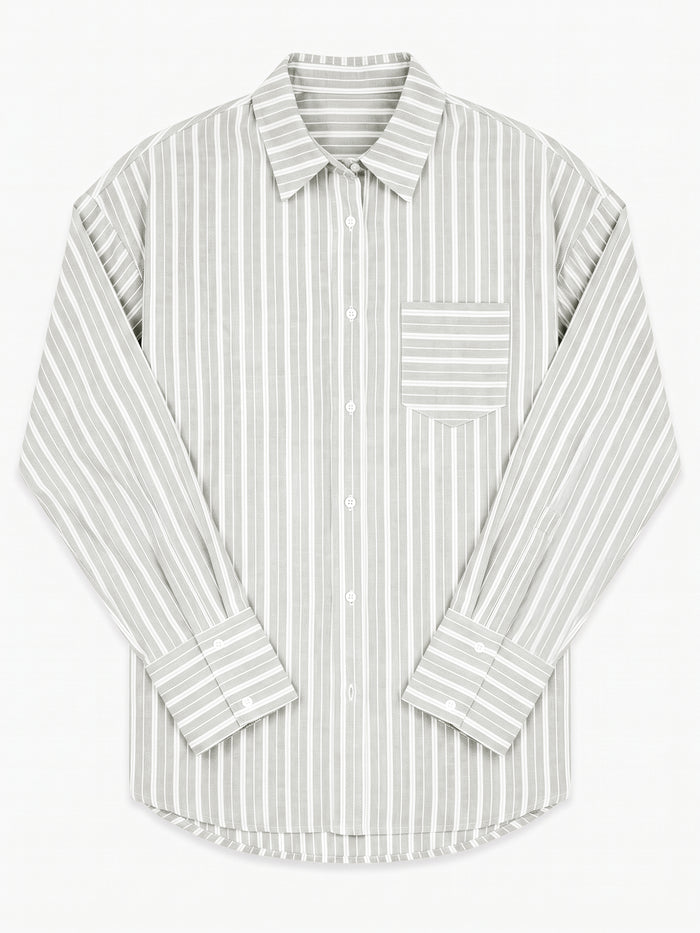 Elena Stripe Shirt - Light Brown