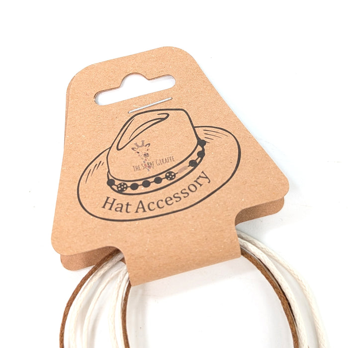 Emilia - 3 Strand Hat Accessory - Silver/Turquiose