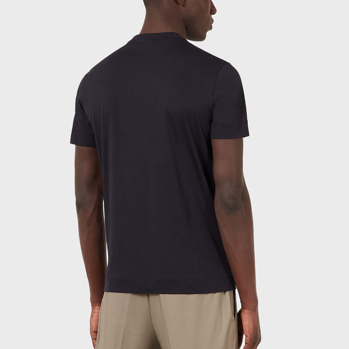 Emporio Armani - Stencilled Logo T-Shirt in Navy - Nigel Clare