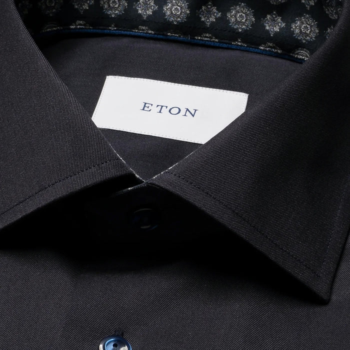 Eton - Geometric Signature Twill Contemporary Fit  Shirt in Navy