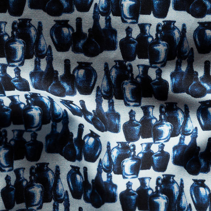 Eton - Slim Fit Glass Print Shirt in Navy - Nigel Clare
