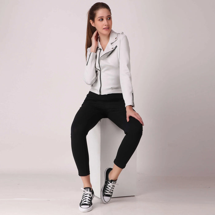 Evolve Jacket V2.0 Off White - All season poly fabric