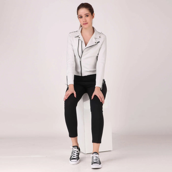 Evolve Jacket V2.0 Off White - All season poly fabric