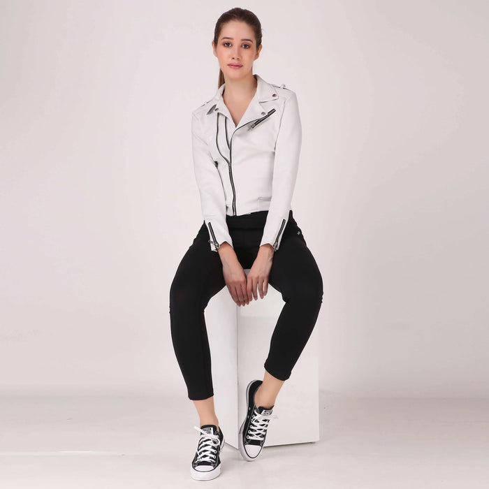 Evolve Jacket V2.0 Off White - All season poly fabric