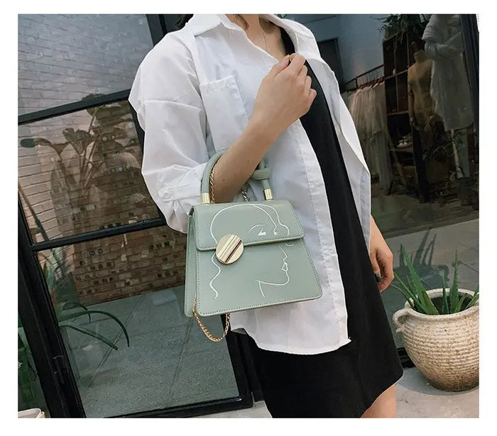 Face Outline Knot Handbags fashionnsio