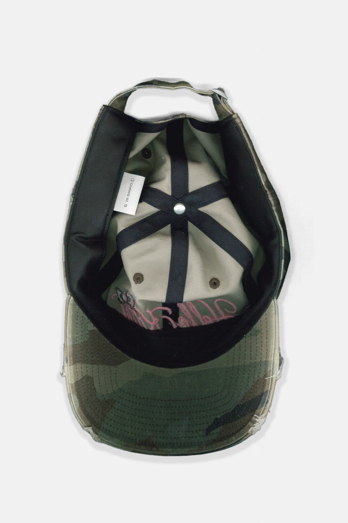 Faded Woodland Camo "HELLO KITTY" Cap - Beige
