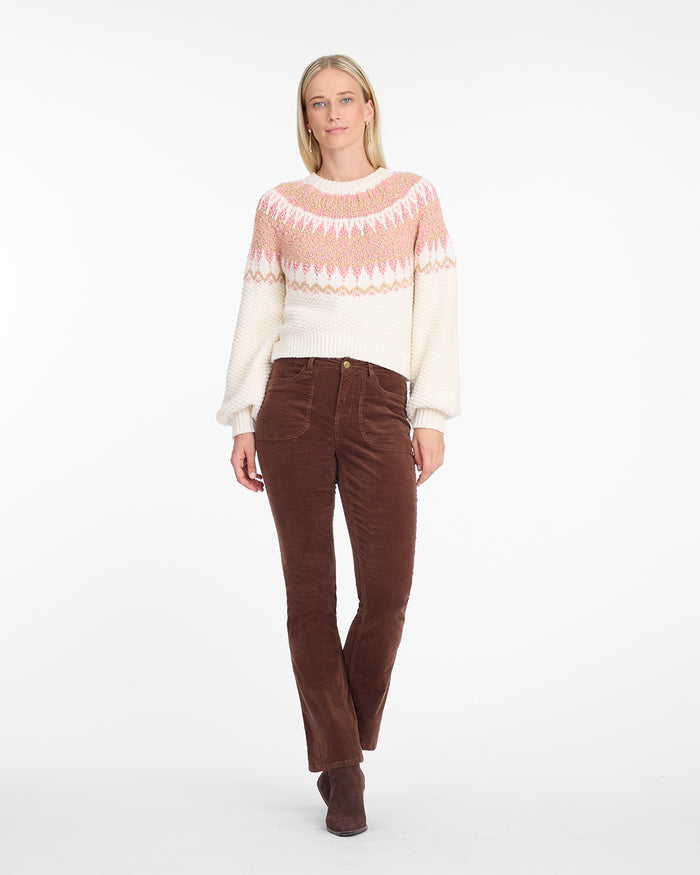Fairisle Sweater in Magnolia White Multi