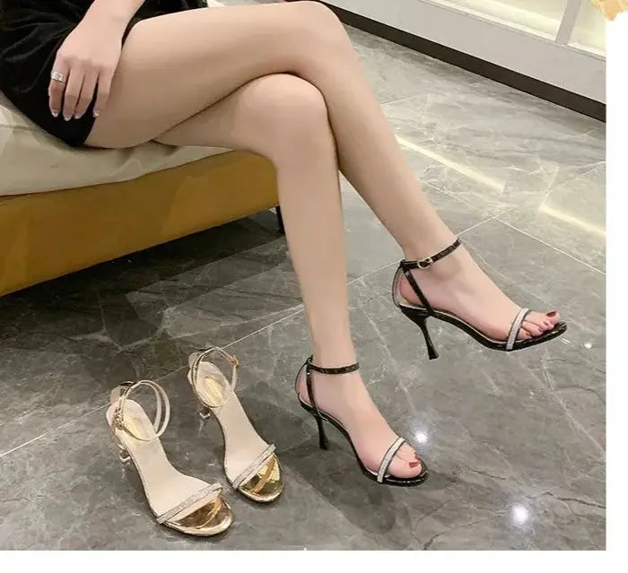 Fairy Diamond Ankle Strap Heels fashionnsio