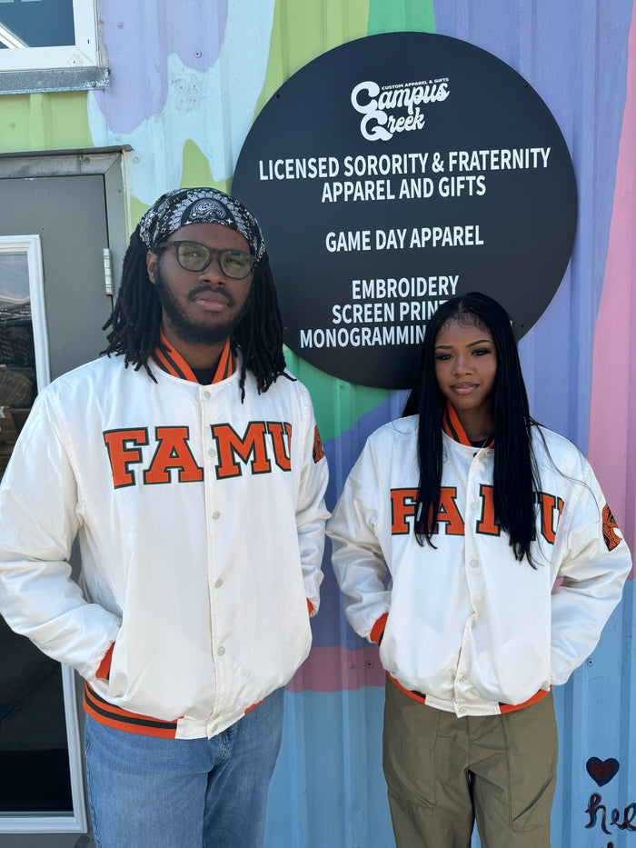 FAMU CG - Cream Satin Jacket  (Per-Order)