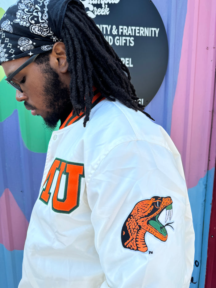 FAMU CG - Cream Satin Jacket  (Per-Order)
