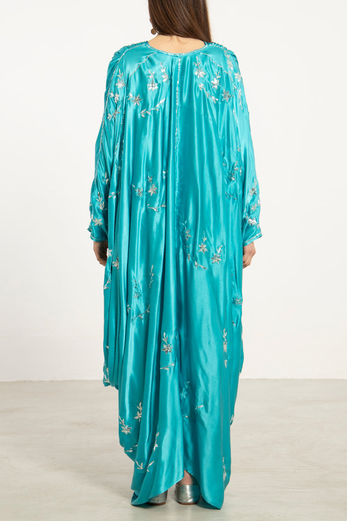 Farah Silk Tareq Light Blue Gown