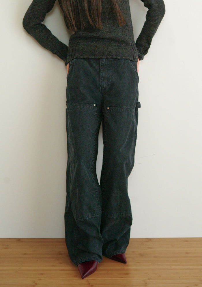 FI-Distressed Double Knee Pants (VerⅡ) / D-Gray