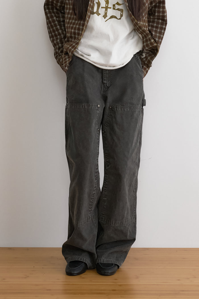 FI-Distressed Double Knee Pants (VerⅡ) / G-Brown