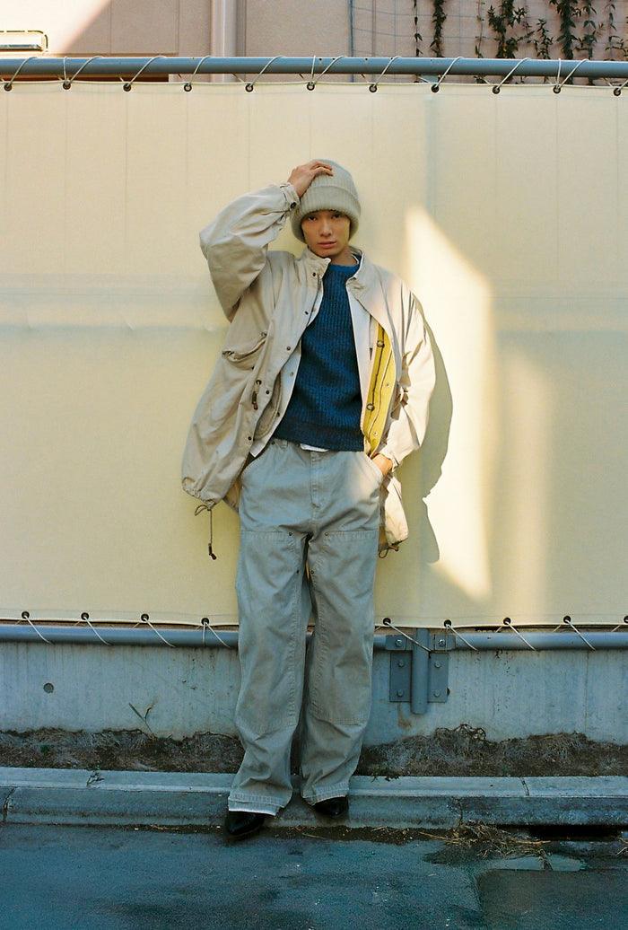 FI-Distressed Double Knee Pants (VerⅡ) / Stone