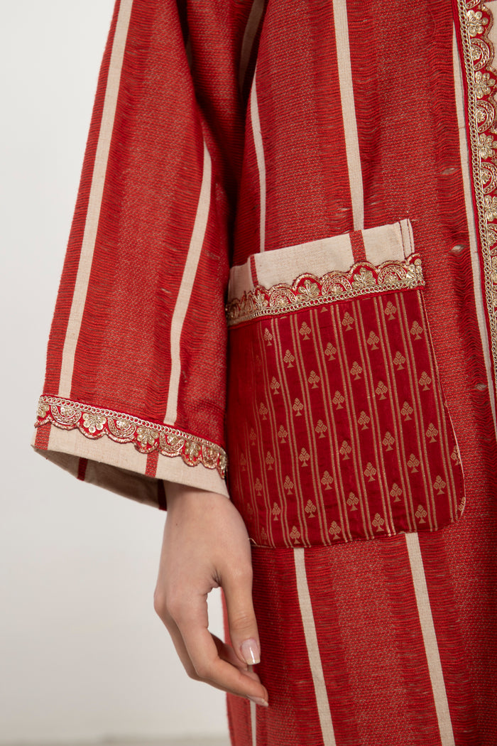 Fida Cotton Red Coat