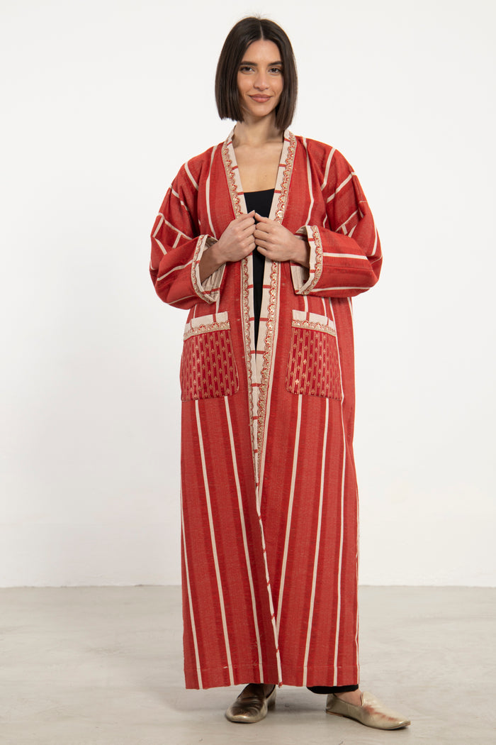 Fida Cotton Red Coat