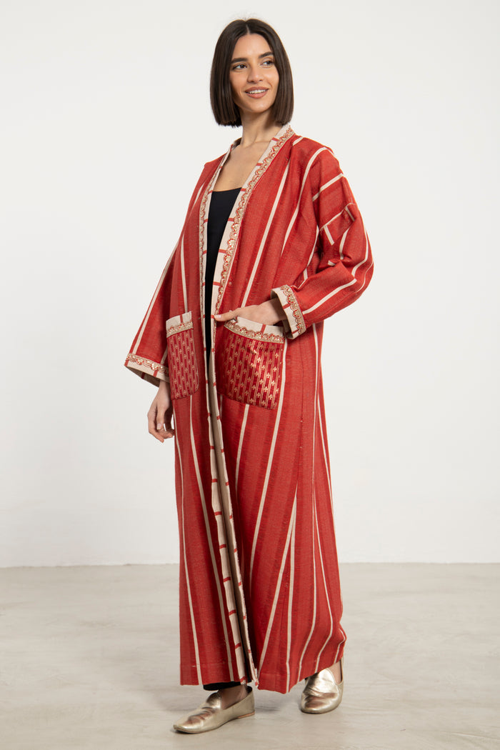Fida Cotton Red Coat