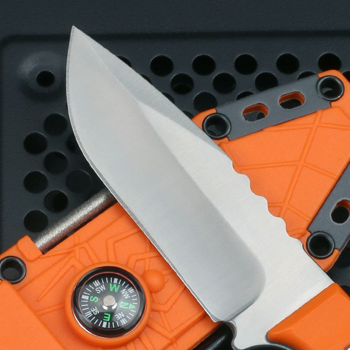 Fixed Blade Knife with Sheath - Black & Red