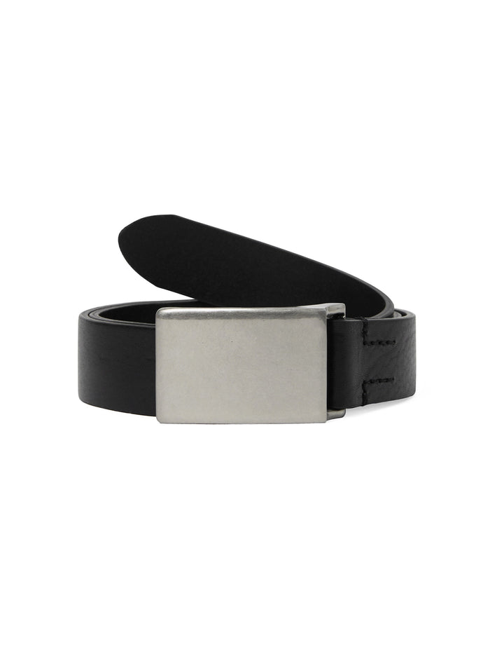 Flat Buckle Leather Belt