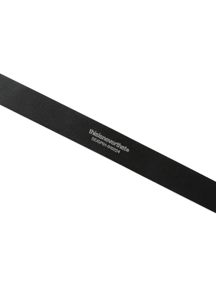 Flat Buckle Leather Belt