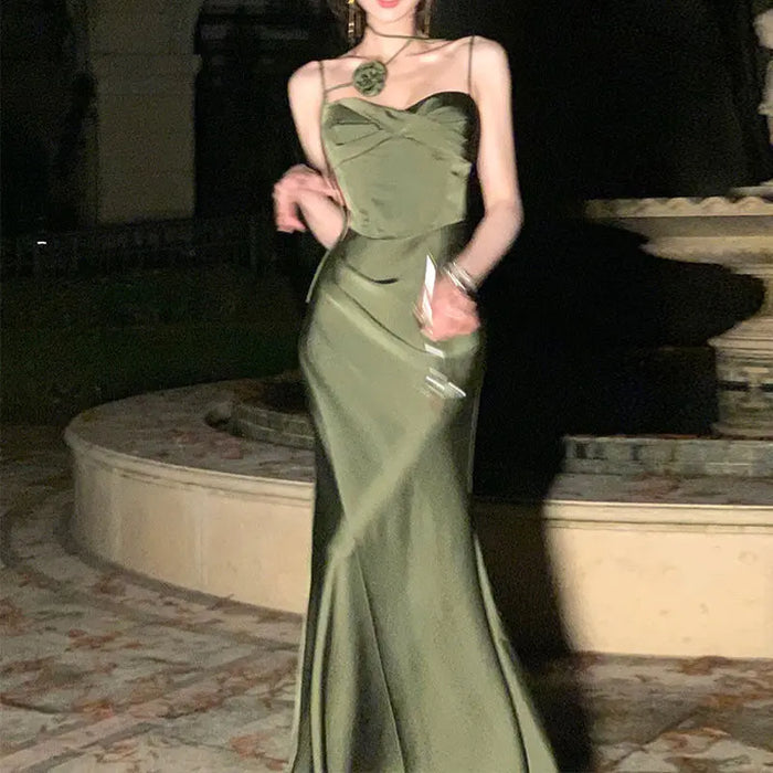 Korean Floral Long Dresses fashionnsio