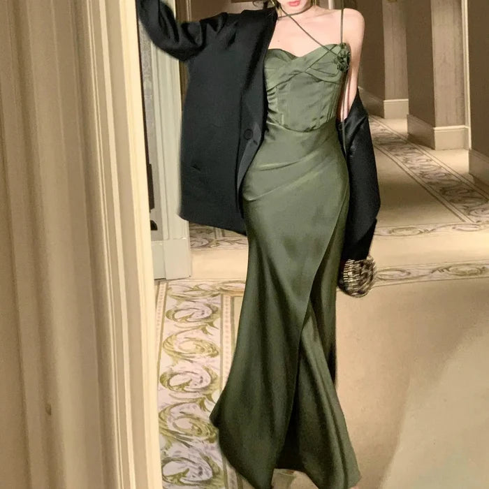 Korean Floral Long Dresses fashionnsio
