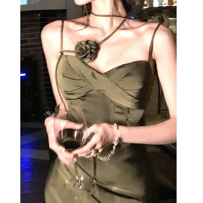 Korean Floral Long Dresses fashionnsio