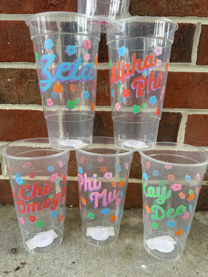 Flower Power Sorority Cup
