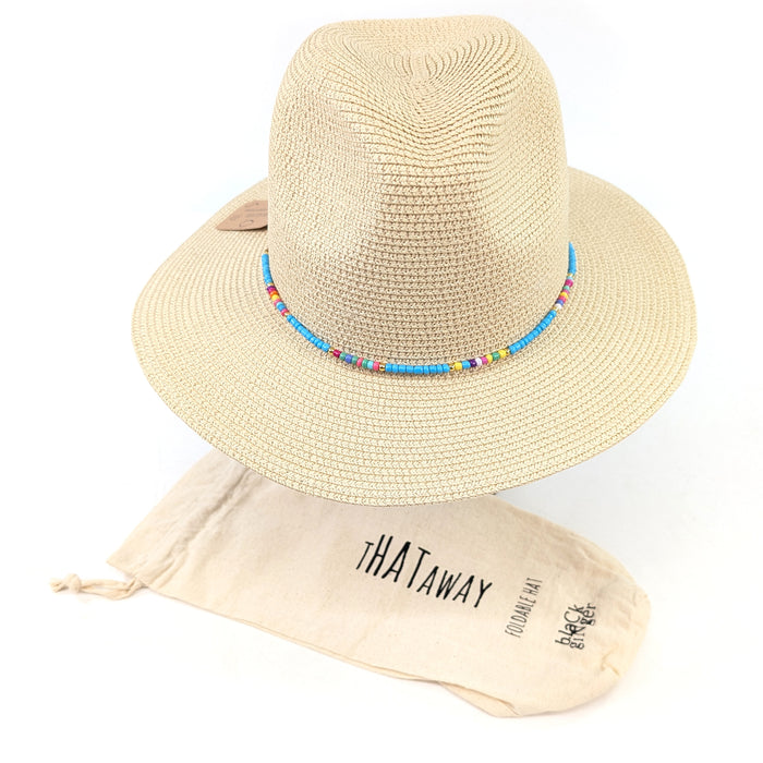 Foldable Panama Hat with Loop - 59cm