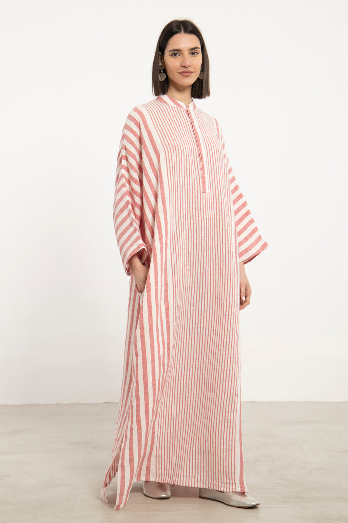 Frankie Linen Striped Jellaba