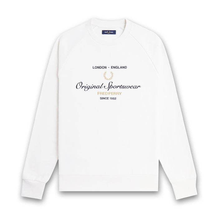 Fred Perry - Original Sportswear Sweatshirt in Snow White - Nigel Clare