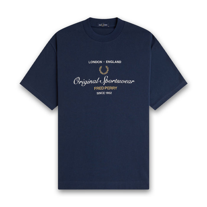 Fred Perry - Original Sportswear T-Shirt in Tennis Blue - Nigel Clare